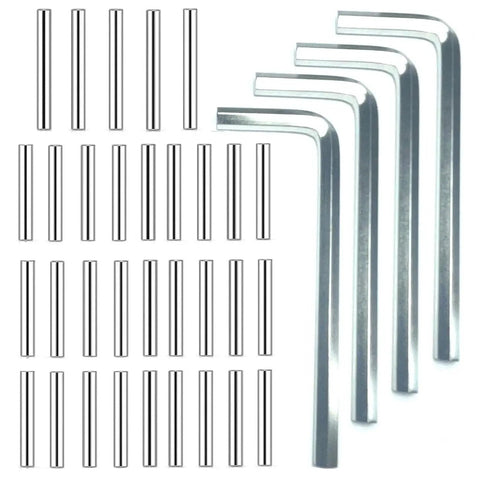 Spring Hinge Tension Pin Replacement Kit With 42 Stainless Steel Shelf Pins And 4 Hex Wrenches for doors and cabinets repair