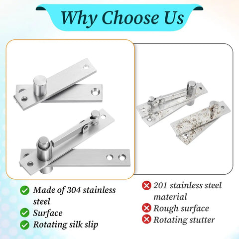 Comparison of Heavy Duty Hidden Pivot Hinge For Wood Doors Stainless Steel With 360 Degree Rotation Invisible Door Hardware