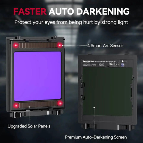 Dope Auto Darkening Welding Helmet With Large Viewing Screen Solar Powered Four Arc Sensors Top Optical Clarity 1 1 1 1