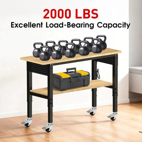Heavy Duty Caster Wheels Set Of 4 With 2000 Pound Capacity Dual Locking 360 Degree Swivel Casters on industrial cart