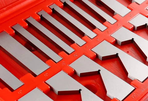 17 Piece Precision Angle Block Set For Milling And Grinding By Accusize Industrial Tools, Hardened HRc 45 To 50 Steel in red case