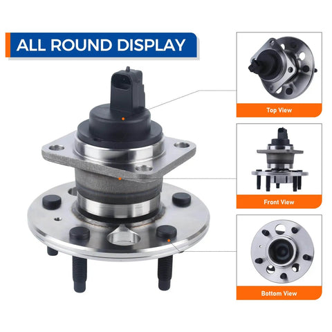 Rear Wheel Hub Bearing Assembly (Pair) 512003 Fit Buick LeSabre Cadillac DeVille 1991-2011 multiple views display