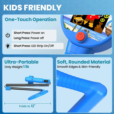 Color LCD Screen Kids Metal Detector With LED Lit Coil Adjustable Lightweight Treasure Hunter For Ages 3 To 12 Kid Friendly