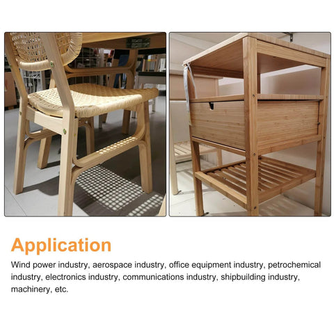 Side view of wooden chair and shelving unit displayed in a store setting, showcasing furniture applications.