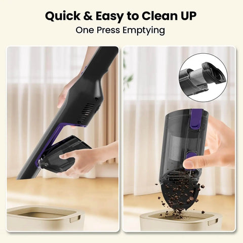 Cordless Handheld Vacuum 24KPa Brushless Motor, Charging Dock, Rechargeable, Two Speed Handy Portable Cleaner in use