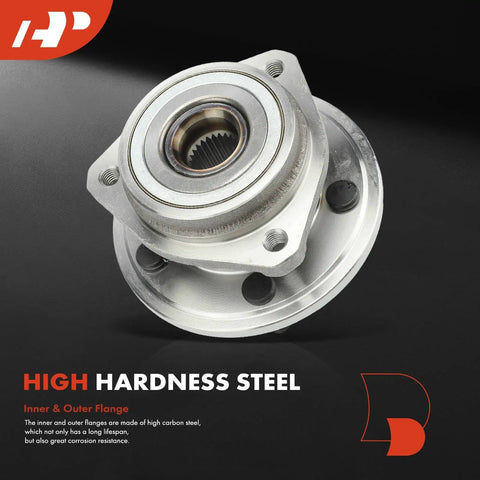 2 Pack Front Wheel Bearing And Hub Assembly That Fits Jeep Cherokee Wrangler Grand Cherokee Comanche TJ Wagoneer And Grand Wagoneer 1989 Through 1999 Models Off Road Ready, high hardness steel close-up