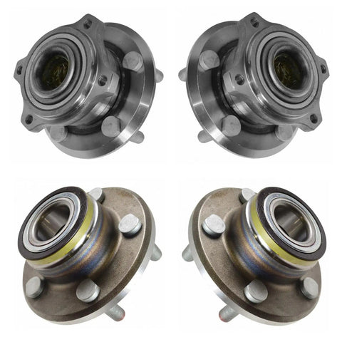 Two Piece Front And Rear Wheel Bearing And Hub Assembly Set For 2005 2009 Chrysler 300 2006 2009 Dodge Charger And 2005 2008 Magnum