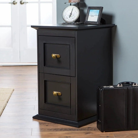 File cabinet with Retro Antique Brass Zinc Alloy Cabinet Knob With Backplate Single Hole Center in home office setting