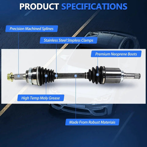 Front CV Axle Assembly Kit For Hyundai Sonata 2015 2016 2017 2018 2019 And Kia Optima 2016 2020 Left specifications