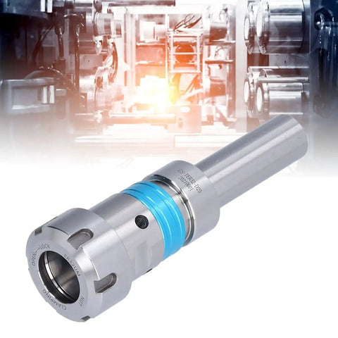 Floating Tap Tool Holders With ER32 Telescoping Collet Chuck Taper M2 To M30 for CNC Milling Lathe, steel construction, in workshop.