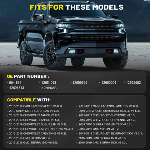 Brake vacuum pump C-Tzu 904-861; promotion shows OE numbers and GM model list with a black pickup truck in desert background