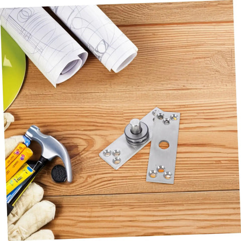 Heavy Duty 360 Degree Rotating Concealed Door Pivot Hinge For Invisible Cabinets And Bookcases Stainless Steel Hidden Door Hardware Durable Rotation Shaft System Ideal For Premium Cabinets By MAGICLULU on wood surface