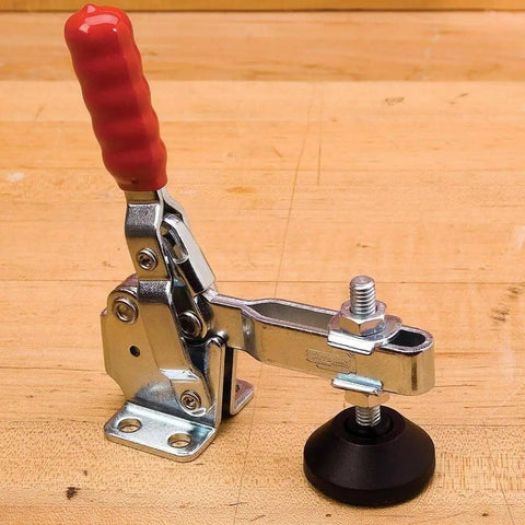 2 Inch Long Heavy Duty Toggle Clamp Foot With Broad Soft Pad for no mar clamping protection on wooden surface