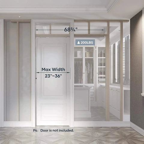 Room with installed Six Foot Commercial Grade Sliding Pocket Door Hardware Track Kit Top Mount Heavy Duty For Smooth Quiet Operation