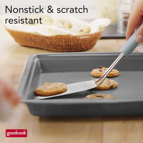 Nonstick 15 X 10.5 Inch Baking Pan With Raised Wire Rack For Crispy Bacon, Chicken And Fries, Oven Sheet Pan in kitchen setting
