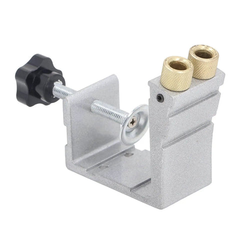 Adjustable Pocket Hole Jig Kit With Inclined Punch Locator for Pro Grade Precision in Woodworking, aluminum alloy construction