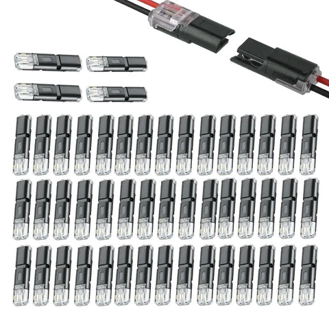 50 Pieces Quick Clip Fasteners For 22 18 AWG Automotive LED Wire Connectors And LED Strip Splicing Suitable For Speaker