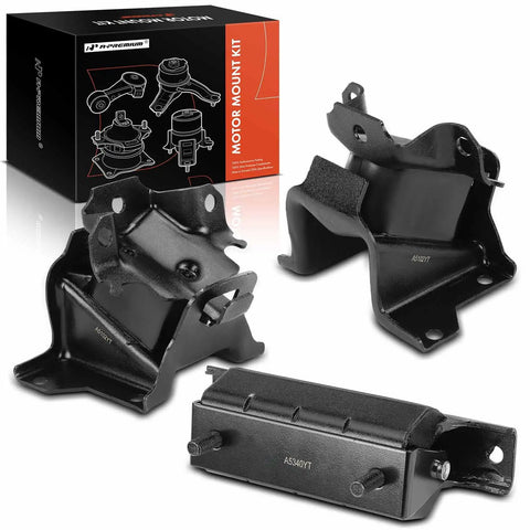 3 Piece Motor Mount Set With Transmission Mounts For Chevy And GMC Trucks Including Suburban 2500, Silverado 3500, Sierra 2500 HD