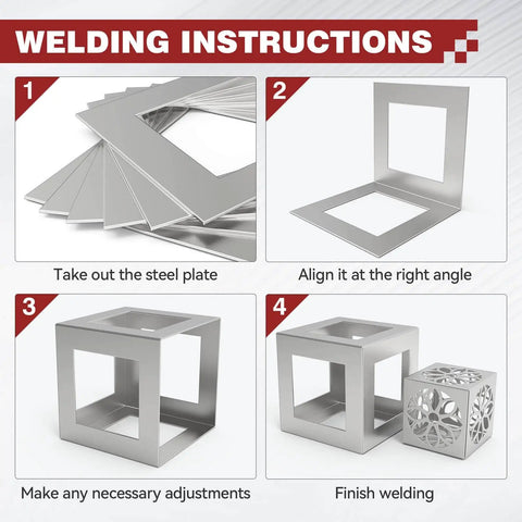 Welding instructions for 12 Piece Welding Practice Kit With Type 201 Stainless Steel Coupons for realistic practice.