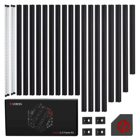 350mm Extrusion Frame Kit For 3D Printers With 2020 Aluminum Square Extrusions Anodized Black Blind Joints
