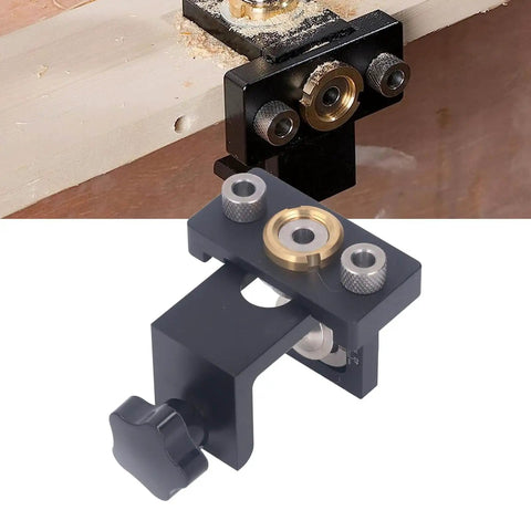 Dowel Jig Drill Guide Kit for Woodworking and Furniture Assembly, Pro Grade Aluminum Alloy Drill Guides with 8mm 10mm and 15mm Holes