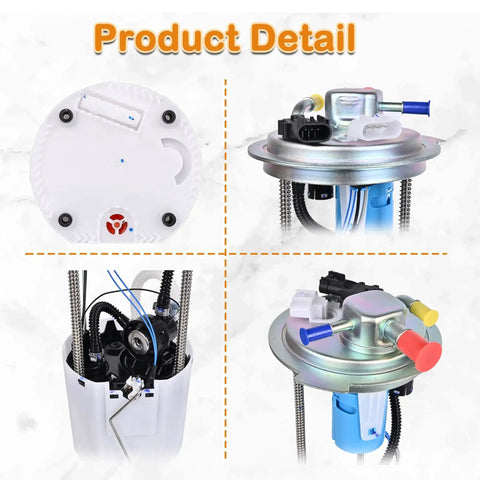 Chevy Silverado 1500 And GMC Sierra 1500 Fuel Pump Assembly With Sending Unit Drop In Easy Install Fit For 2010 2011 2012 2013 V8 4.8L 5.3L 6.2L Replaces FG1057 19257093 FPA69525 P77036M 66121 close-up view showing details