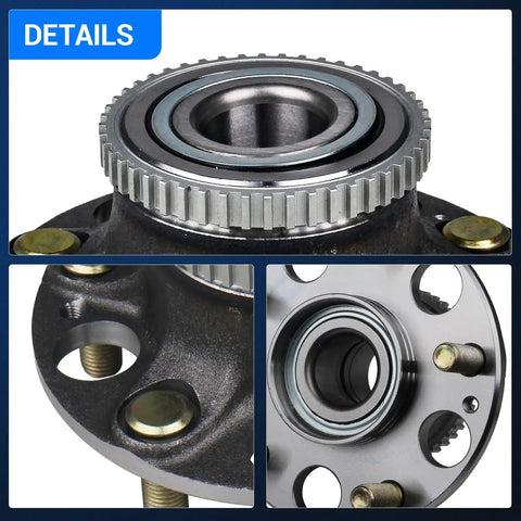 Close-up of 512188 Rear Wheel Hub And Bearing Assembly Replacement For 2004 2008 Acura TL And 2003 2007 Honda Accord 5 Lug With ABS