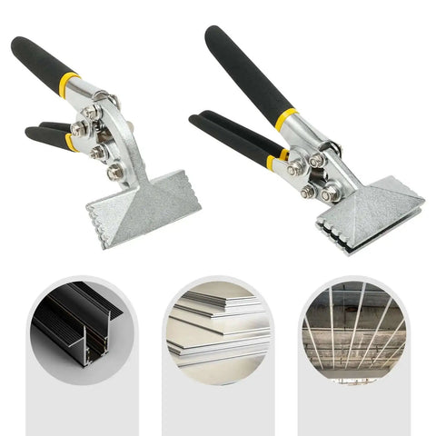 Pro Grade Sheet Metal Bending Tool Set Two Pack Heavy Duty Hand Seamers With Straight And Curved Jaws Manual Metal Sheet Bender 150 80