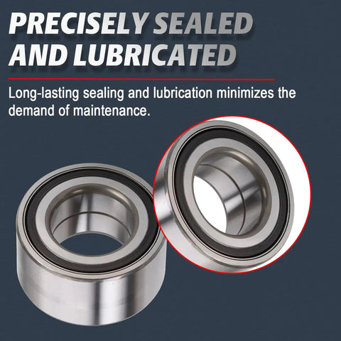 Front Wheel Bearing Assembly For Hyundai Elantra Elantra Coupe GT Kia Forte Koup Forte 5 Soul 2010 Through 2019 Replacement Hub Bearing Premium Quality Direct Fit Front Hub Replacement, shown sealed and lubricated for durability.