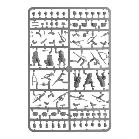 Sprue of unpainted Bolt Action French Army Starter Army 1 To 56 Scale Tabletop Miniatures, 28mm WWII soldier parts for assembly