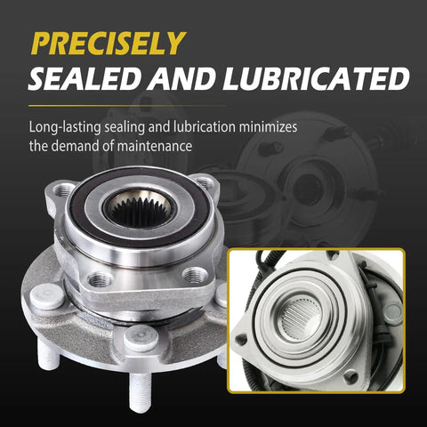 Close-up of All In One Front And Rear Wheel Bearing And Hub Assembly For Subaru Legacy 2010 2014 Outback 2010 2014 5 lug ABS compatible