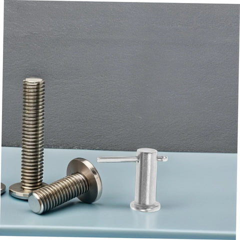 Stainless Steel B Type Cylindrical Flat Head Pins, Multipurpose Locating Pins for Machinery, Furniture and Jewelry Making, Precise Straight Alignment, Heavy Duty Secure Fit shown on a table