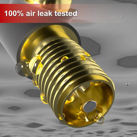 High Pressure Brass Stem Snap In Tire Valves For 0.453 Inch Rim Holes 11.5mm EPDM Rubber Core 5 Pack Fits Most Pickups And Heavy Duty Vehicles Durable Seal And Easy Install SUNSOUL TR600HP close-up showing brass components