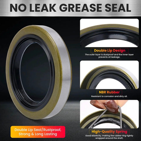 Heavy Duty Boat Trailer Bearing Kit Fits 1 3 8 Inch To 1 1 16 Inch Axles 3500 Lb Capacity One Point Seven One Nine Inch Grease Seal features