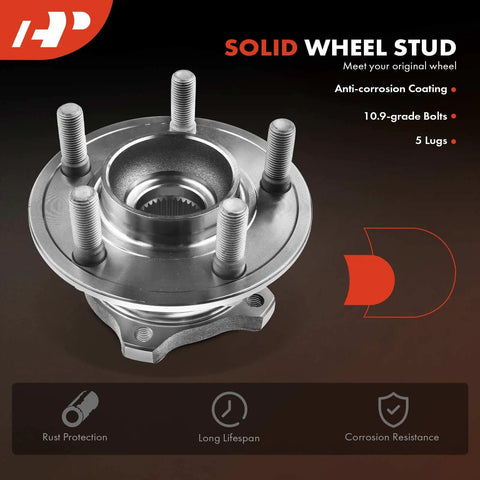 2 Pack Rear Wheel Bearing And Hub Assembly For Dodge Charger Challenger And Chrysler 300 2015 Through 2023 With 5 Lug Direct Fit