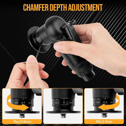Pneumatic Chamfering Tool With 6 C Angle And 6 R Angle Blades For 45 Degree Bevels And Radius Edges Upgrade Air Deburring Tool