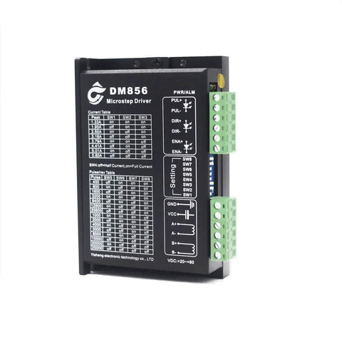 Two Phase DSP Digital Stepper Motor Driver DM856 32 Bit Controller for Nema 23 and 42 Stepper Motors angled view