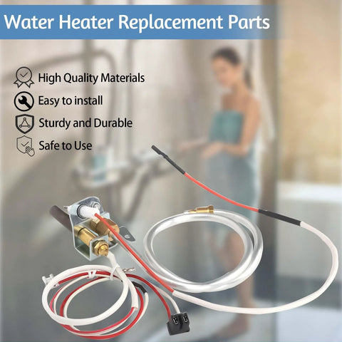 Water heater pilot assembly with wiring and tubing for Whirlpool 300/301 series