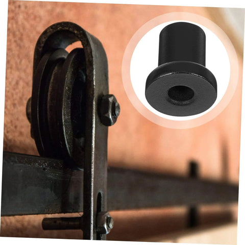 4 Pack Barn Door Track Spacers For Sliding Doors Heavy Duty Iron Connector Assemblies Wall Support Track Replacement Hardware Durable Anti Corrosion Spacer Kit For Easy Setups close-up view