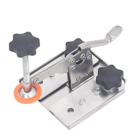 Stainless Steel Thickened Woodworking Vertical Toggle Clamp With Quick Release, Rubber Pressure Head For No Slip Grip And Surface Protection.