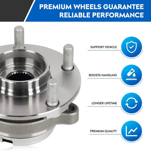Front Wheel Bearing Hub Assembly For 2007 2012 Nissan Altima 2.5L L4 Only With 29 Splines 5 Lug ABS One Piece Drop In Replacement Direct Bolt On Upgrade