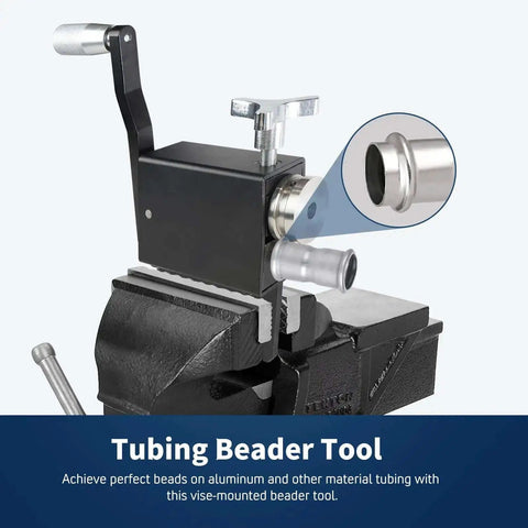Bead Roller Tool for Tube Beading on Intake and Intercooler Piping Above 5/8 Inch ID, heavy-duty aluminum with stainless components.