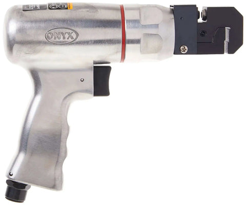 Pistol Grip Punch And Flange Tool With 5.5mm Punch Rotating Head And Precision Control, metal finish side view