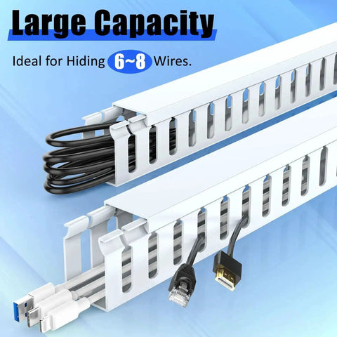 Computer Cable Raceway For Desk Under Desk Cable Management Kit With One Piece Raceway...