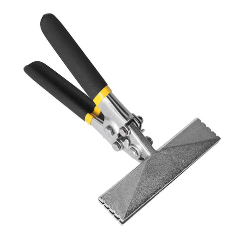 Heavy Duty Sheet Metal Bender Pliers 150mm Straight Style for bending thin metal, featuring chrome vanadium construction, easy grip handles.