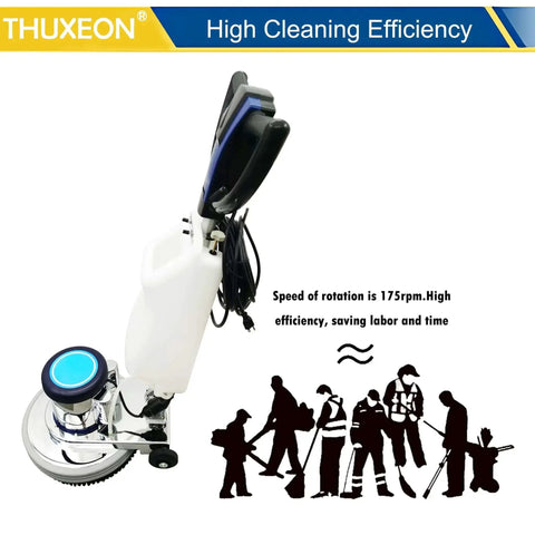 18 Inch Commercial Floor Scrubber Buffer Built Tough Polisher With 1100W Motor And 12L Tank For Hotel Carpet And Tile Cleaning