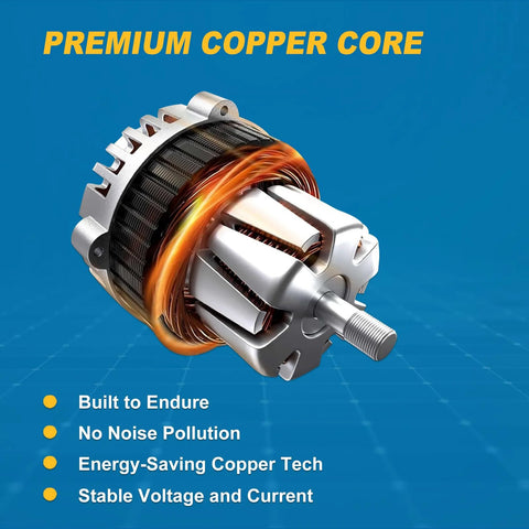12V 160A High Output Alternator For Jeep Cherokee, Compass, Renegade 2.4L And Fiat Chrysler 200, 500X 2.4L, copper core