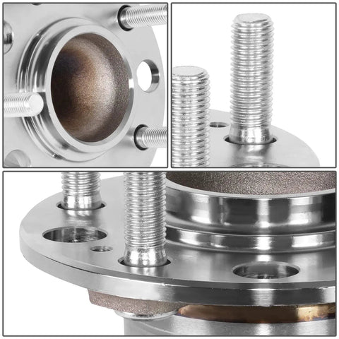 Close-up of Rear Wheel Bearing Hub Assembly With Speed Sensor Bolt-On Replacement For Hyundai Sonata 2015-2018 Steel Construction FWD