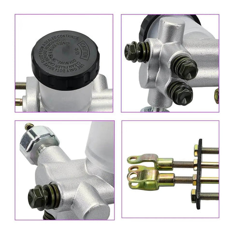Heavy Duty Go Kart Hydraulic Brake Master Cylinder Replacement For 90cc To 250cc Go Karts And ATVs Aluminum Alloy Construction