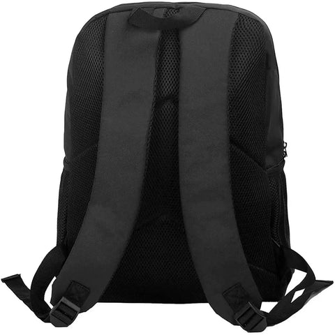 Roomy College Laptop Backpack With Dope Galaxy Space Cat Design Fits 15 Inch Notebook Durable Oxford Fabric For School Work Travel Gym Commuting Travel Ready Gear, back view showing straps and mesh padding
